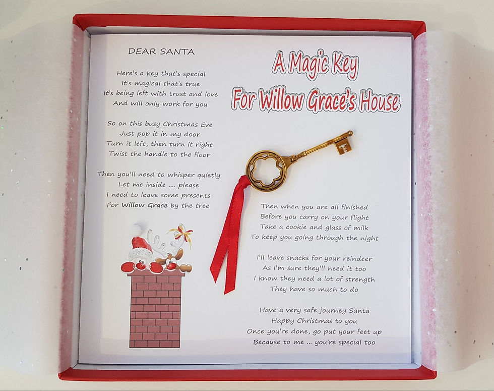 Thumbnail: Personalised Children's Activity Christmas Card With Magic Santa Key Christmas