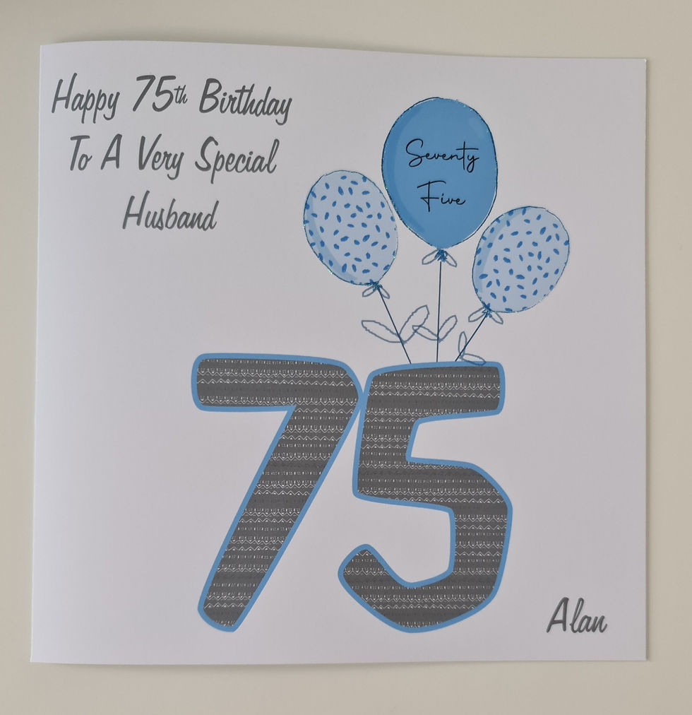 Thumbnail: Personalised 75th Birthday Card Husband Dad Grandad Uncle Friend Brother Son Any