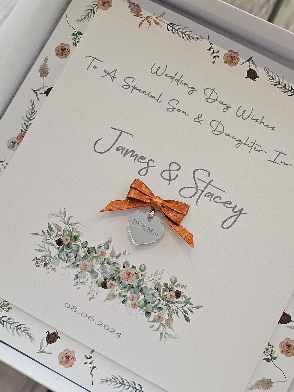 Thumbnail: Luxury Card Personalised Wedding Day Card Son Daughter In Law Granddaughter