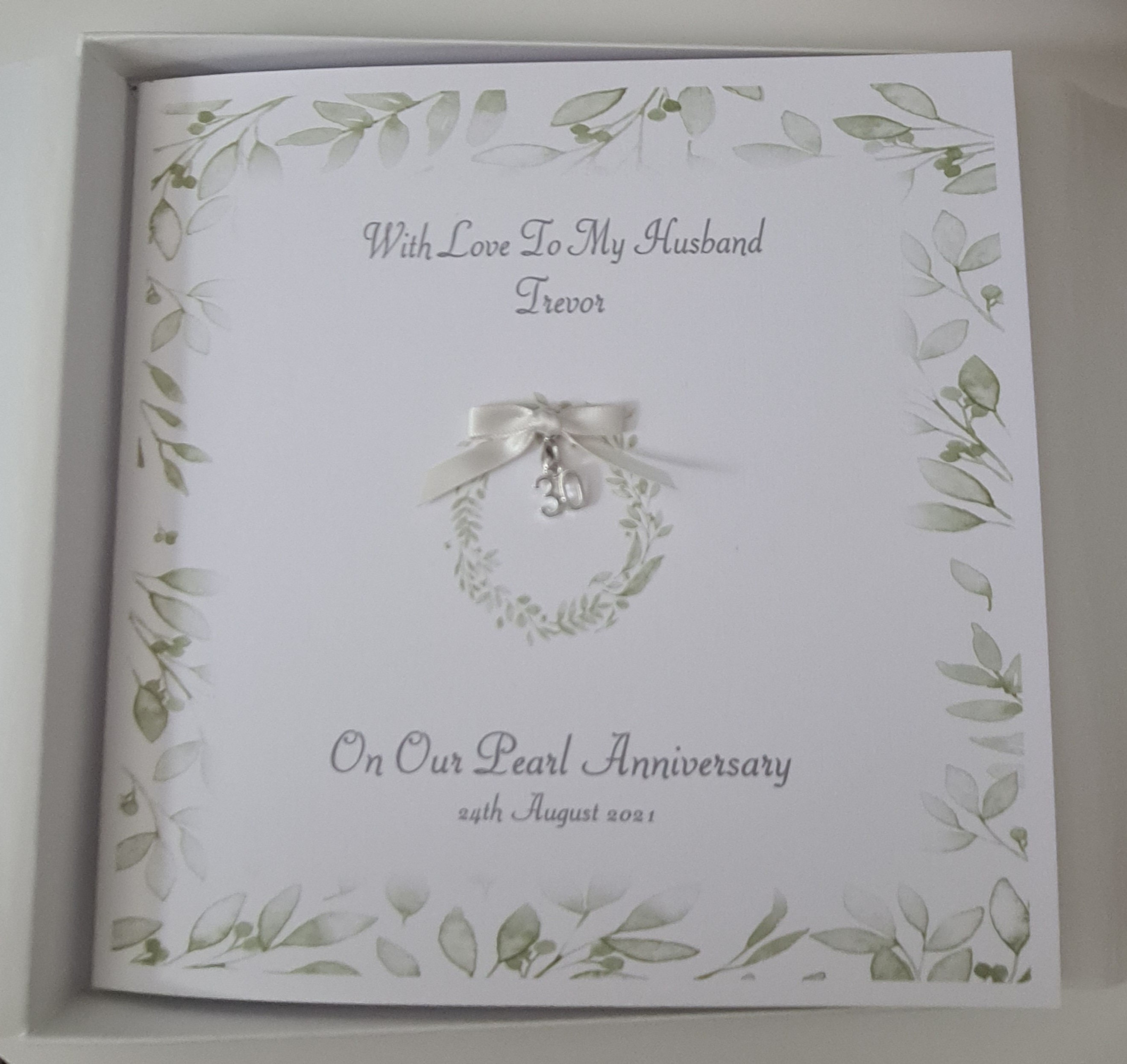 Personalised 30th Anniversary Card Husband, Wife, Pearl Anniversary Special