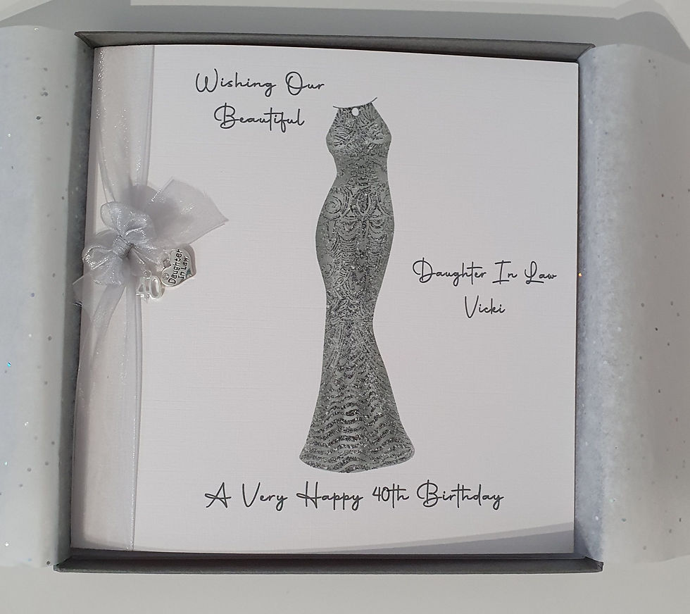 Personalised 40th Birthday Card Daughter In law Friend Niece Mum Any Person Age