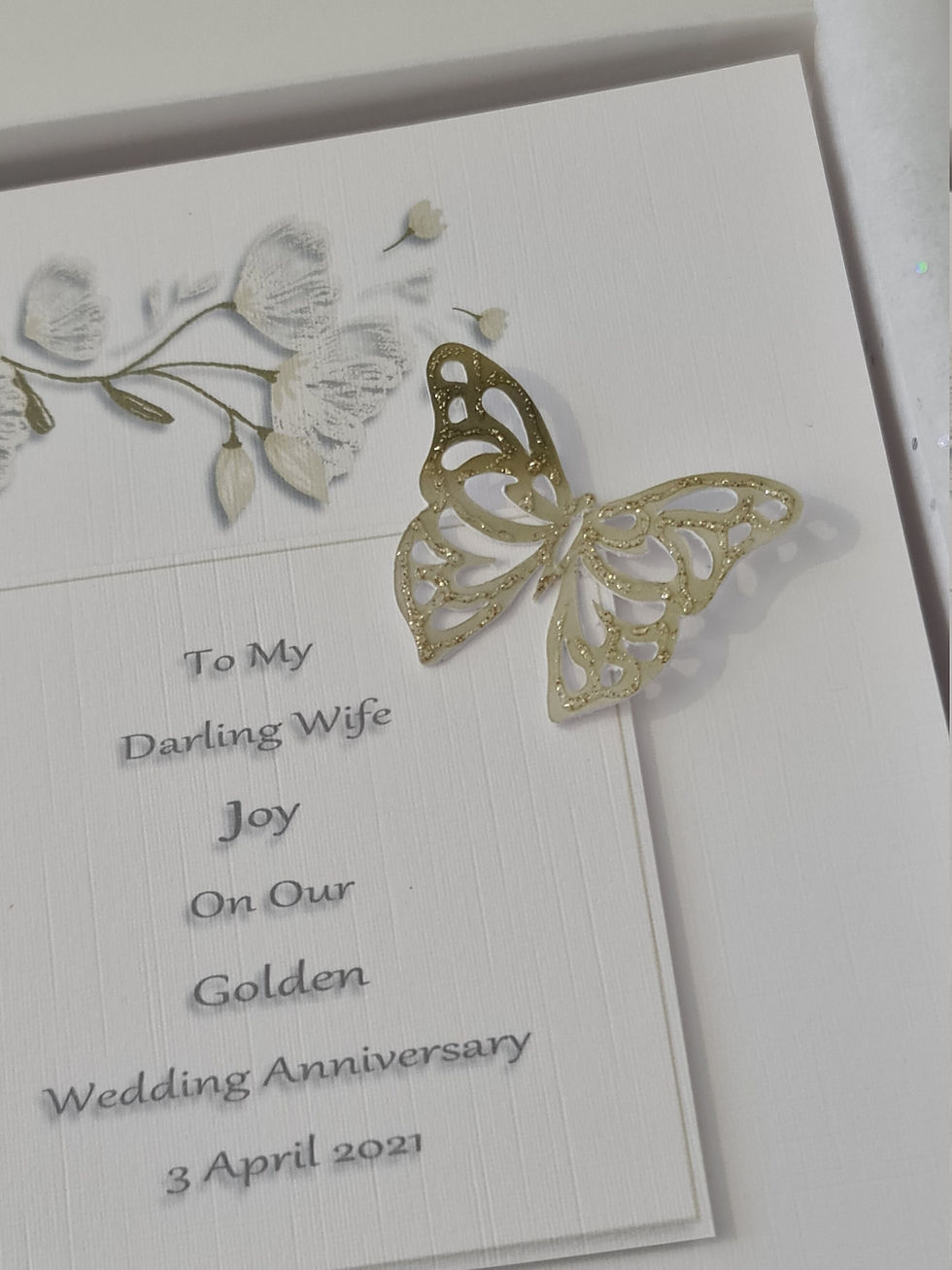 Thumbnail: Personalised On Our 50th Golden Wedding Anniversary Card Husband Or Wife Any