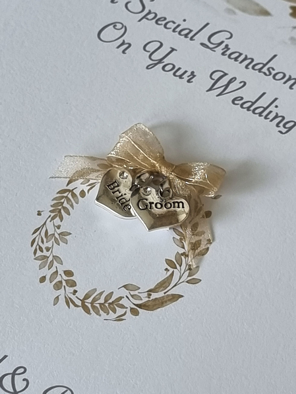 Thumbnail: Contemporary Personalised Wedding Day Card Granddaughter & Husband, Any Relation