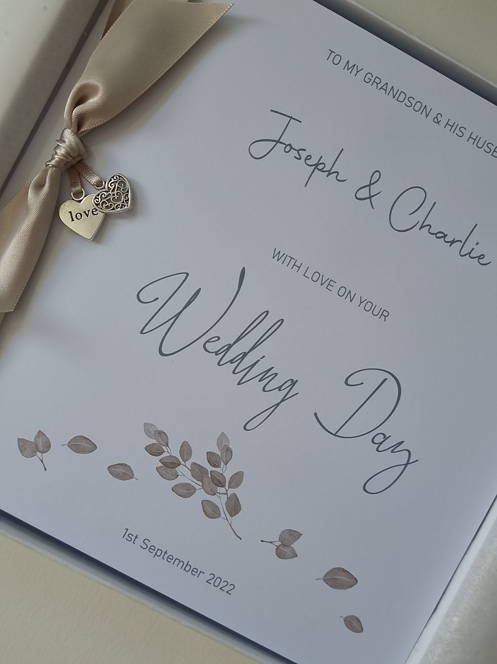 Thumbnail: Personalised Wedding Day Card Grandson& Husband Brother Son Nephew Granddaughter