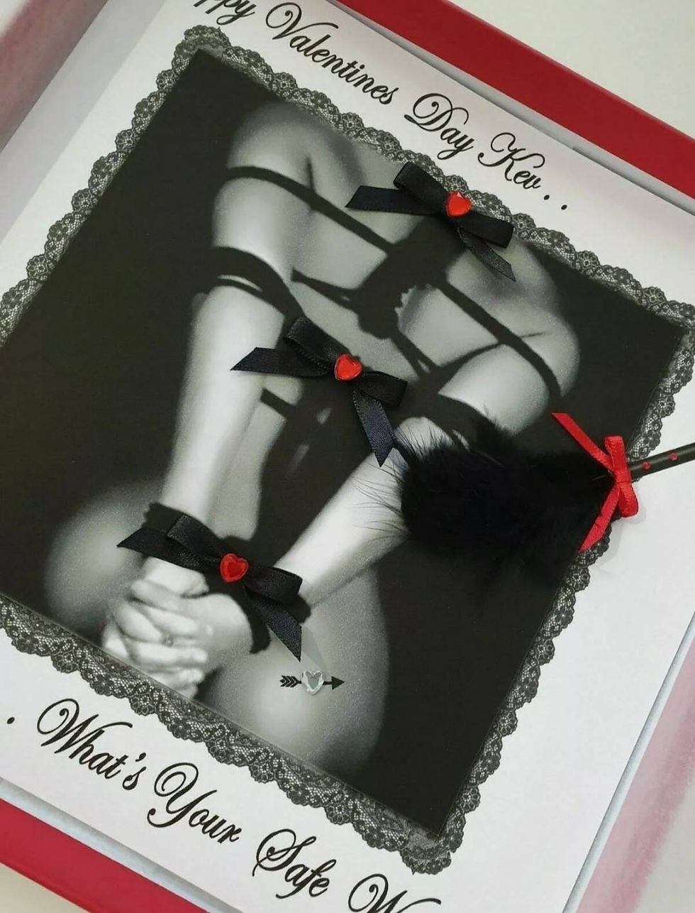 Thumbnail: Personalised Large Valentines Card Bondage Naughty Sexy Wife Husband Lover
