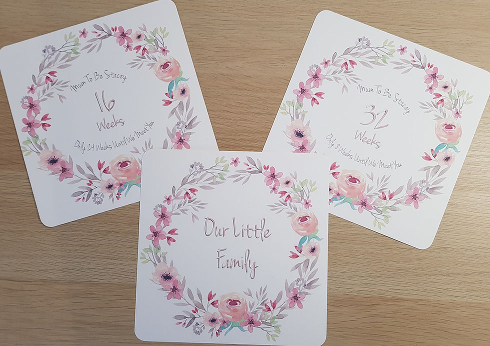 Thumbnail: Personalised Maternity Milestone Cards Baby Milestone Cards Baby Shower Mum To