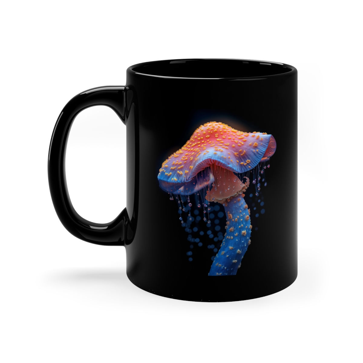 Psycheldelic Mushroom 11oz Black Mug Style 5
