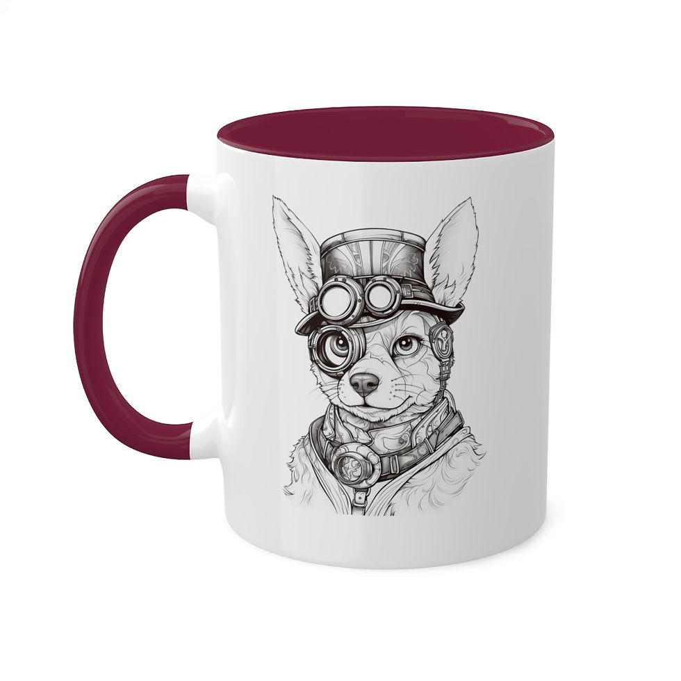 Thumbnail: Steampunk Boy Blue Heeler Colorful Mugs, 11oz