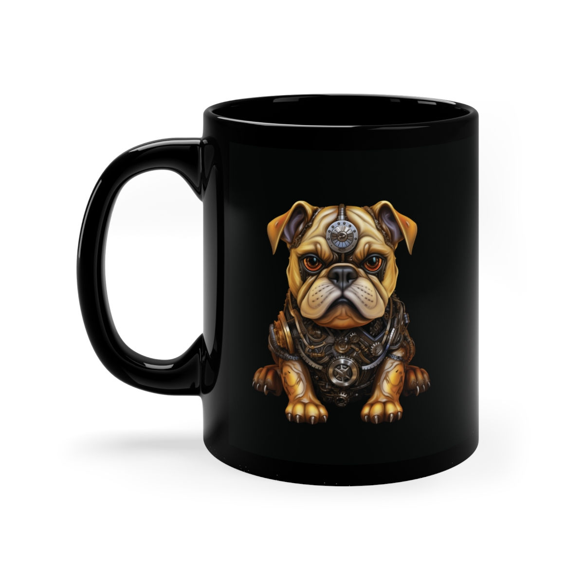 Steampunk Dog 11oz Black Mug Style 5