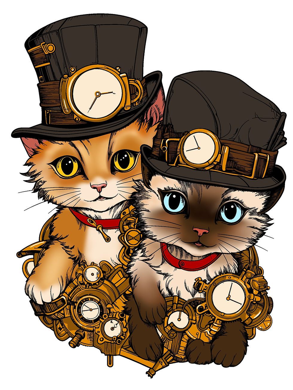 Thumbnail: Steampunk Cats Digital Download