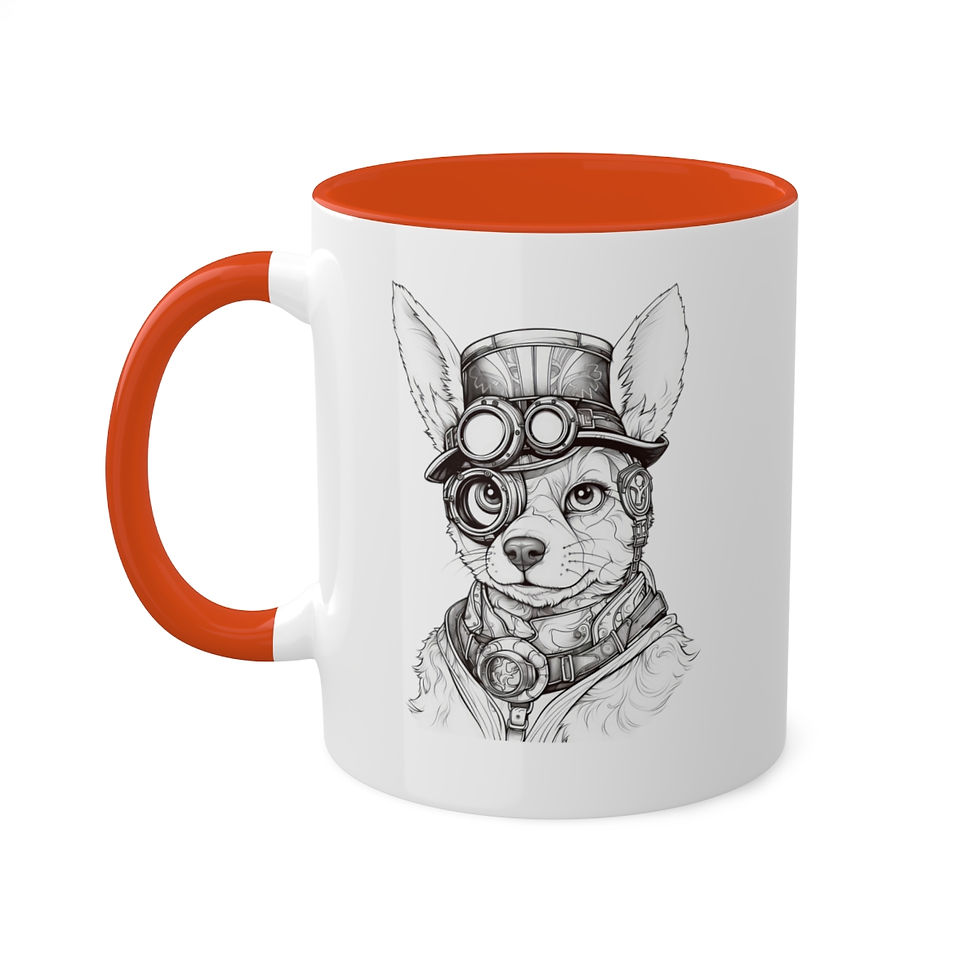 Thumbnail: Steampunk Boy Blue Heeler Colorful Mugs, 11oz