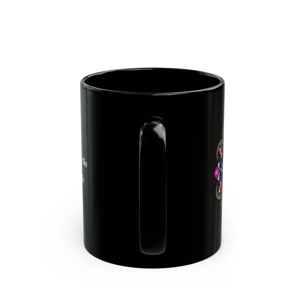 Thumbnail: Trippy Mandala 11oz Black Mug Style 2