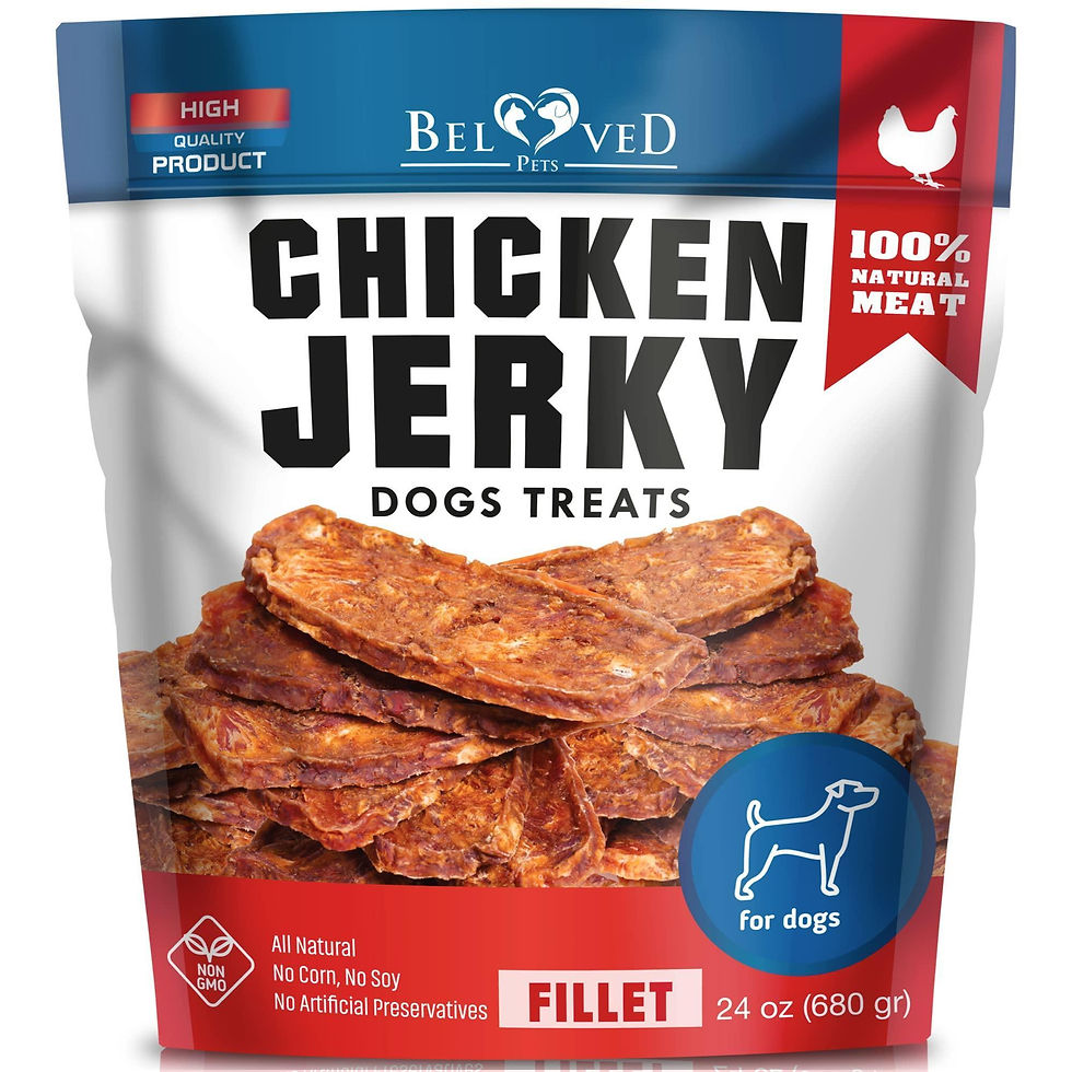 Thumbnail: Chicken Jerky Dog Treats 1.5 Lb Human Grade Pet Snacks Grain Free Dried Strips