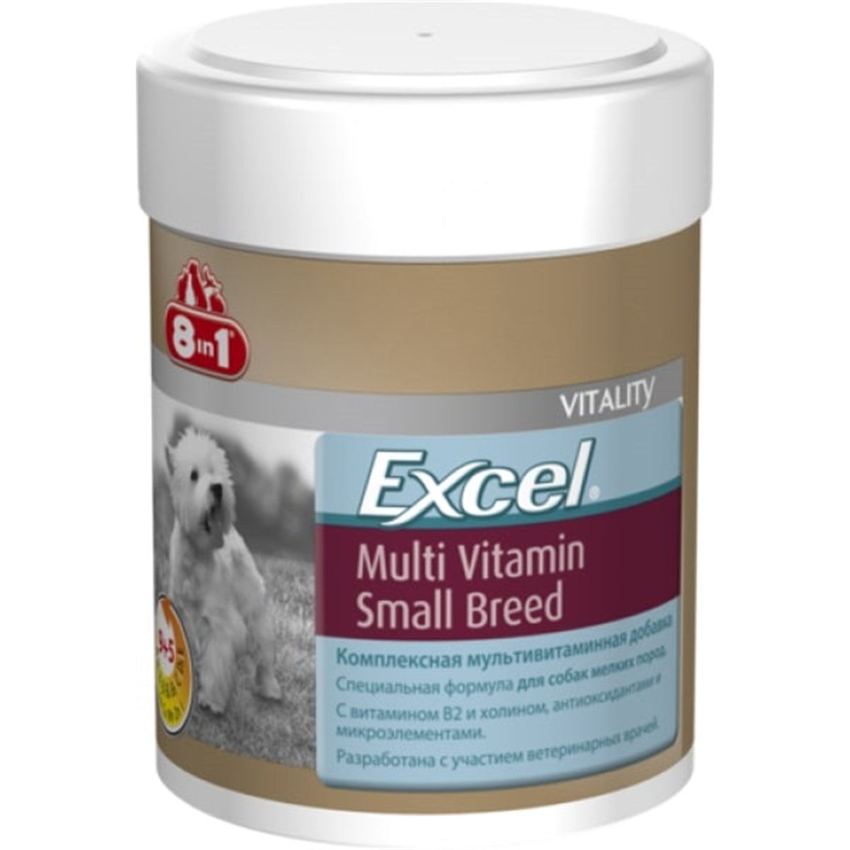 8in1 Excel Yetişkin Küçük Irk Köpek Multivitamin 70 Tablet