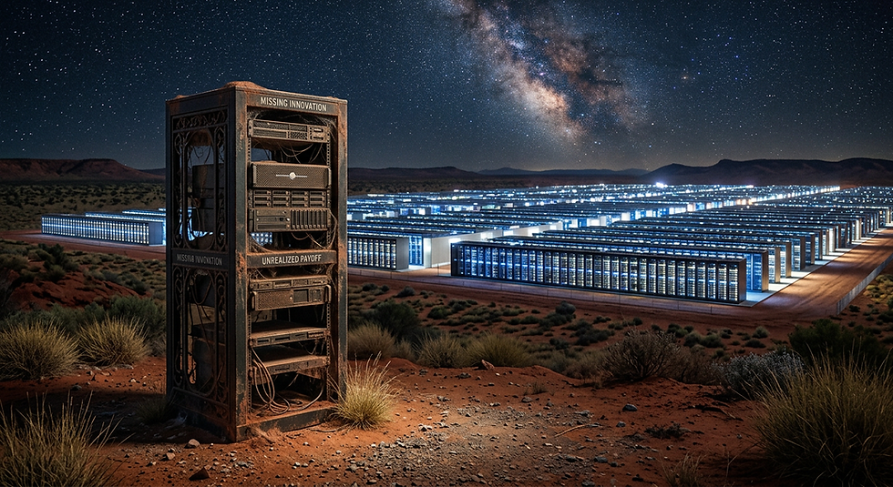 Data Centres Booming nut Innovation Payoff is Missing
