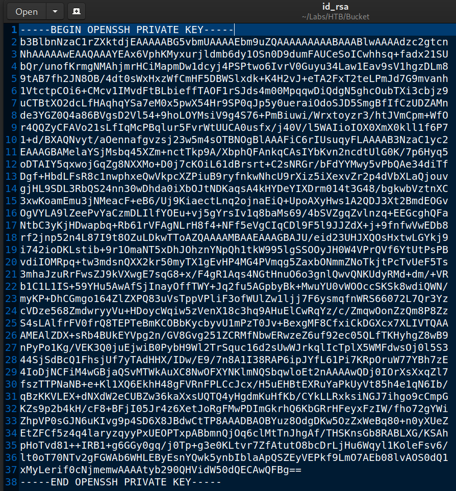 root ssh private key (id_rsa)
