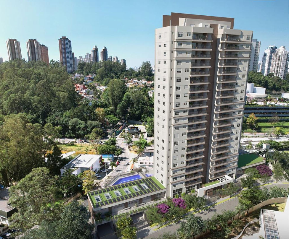 Ohana Morumbi Vista Aérea real 3D