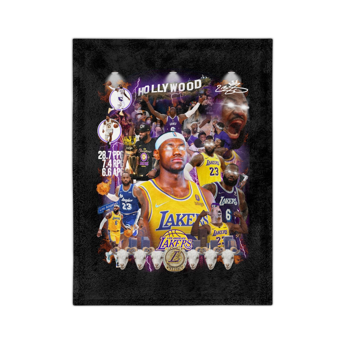 Lakers Lebron Blanket