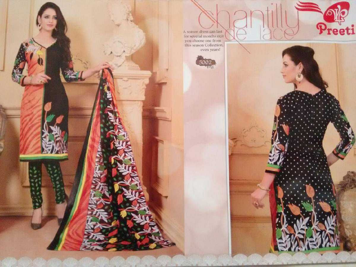 Multicolor Cotton Printed Dress Material