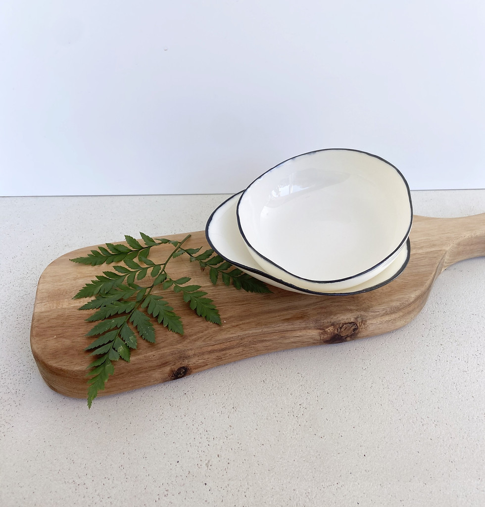 Miniature : Coupelle Porcelaine Liseret Noir