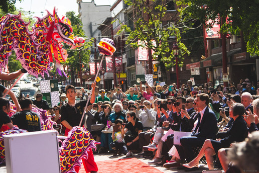 Dragon dance for Chinese Canadian Museum (Vancouver) opening