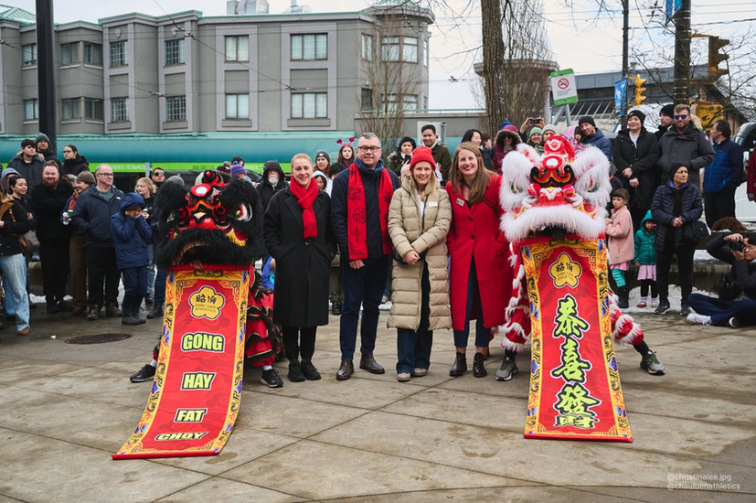 Chinese New Year lion dance scrolls