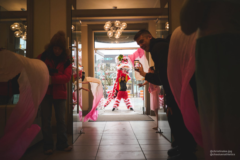 Leanne Yu, lion dancer for Chau Luen Athletics, performs at the Goh Ballet