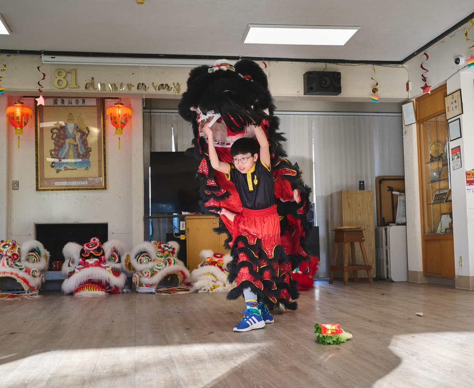 Lion dance child Vancouver