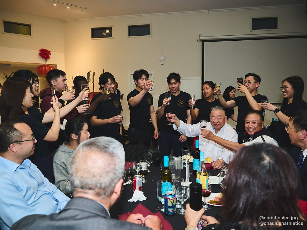 A toast between Wong Sheung kung fu club and Chau Luen Athletics