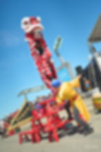 Lion dance bench routine in Vancouver, performed by Chau Luen Athletics