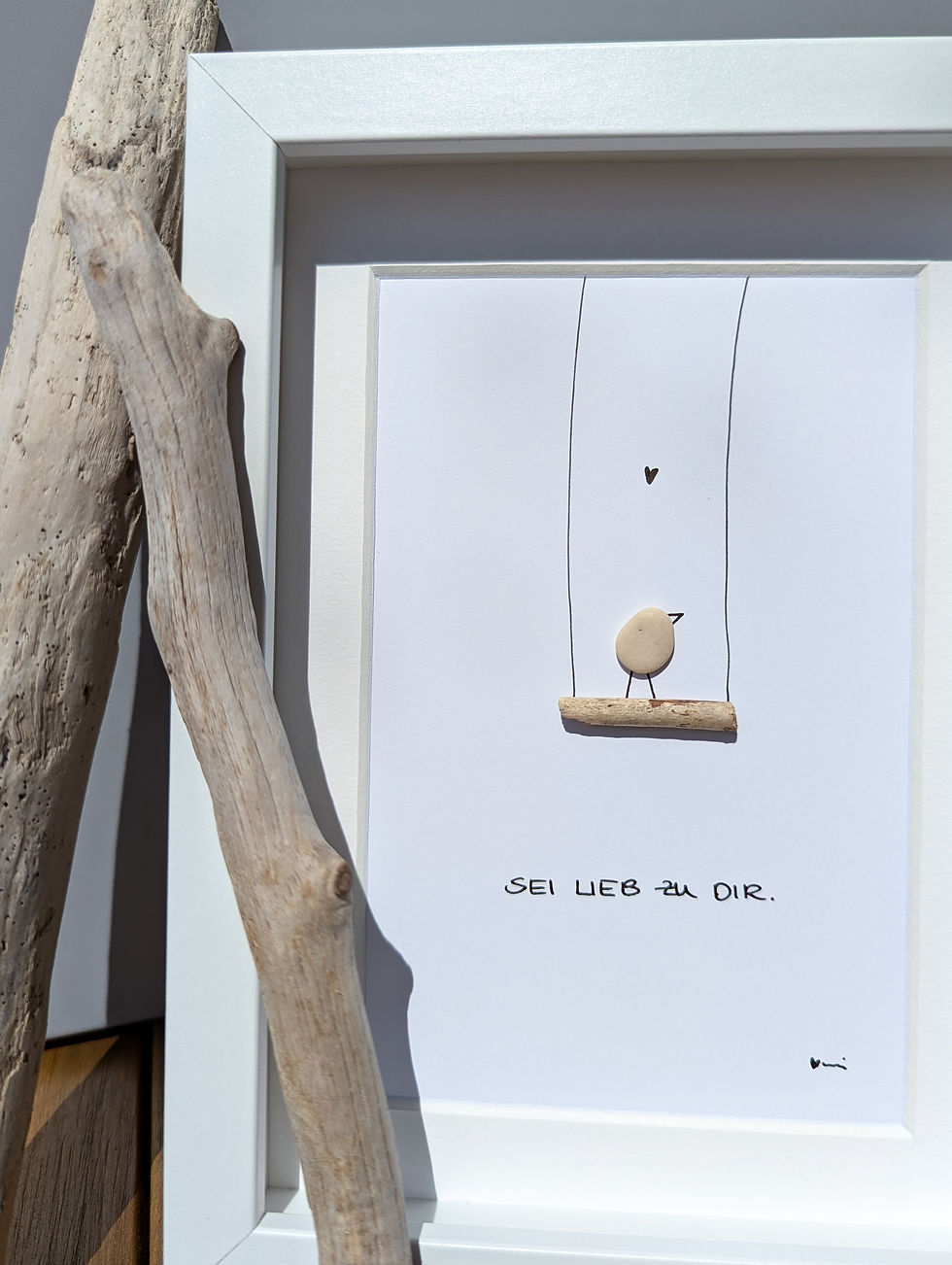 Steinbild Sei lieb zu dir