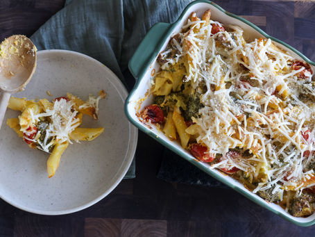 Vegan Cheesy Broccoli Pasta Casserole