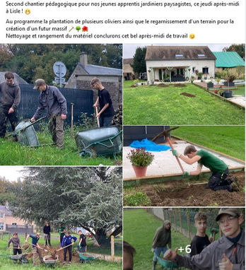 2ème chantier pour la classe des Jardiniers Paysagistes
