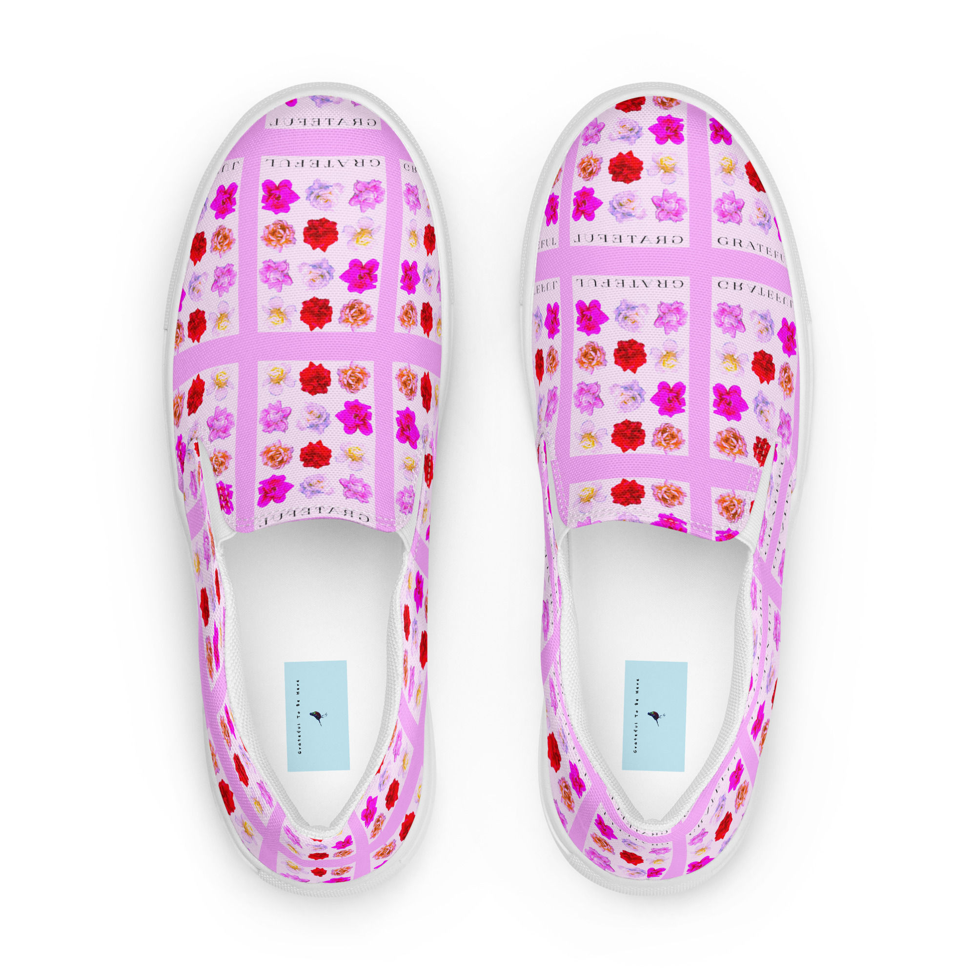 Grateful To Be Here Men’s slip-on canvas shoes