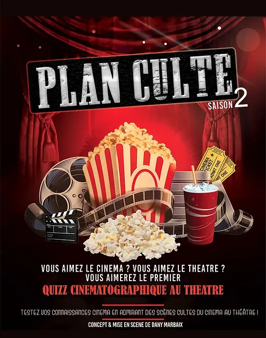 Affiche de la pièce de théâtre "Plan Culte 2" de Dany Marbaix