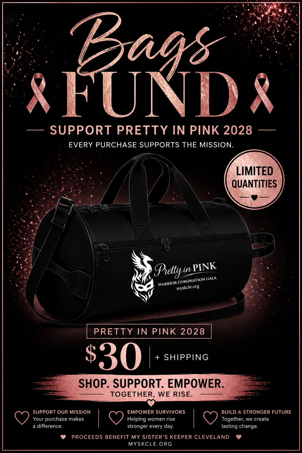 Pretty in Pink 2026 Signature Duffel Bag