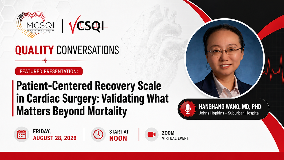 Graphic showing patient-centered recovery scale metrics in cardiac surgery