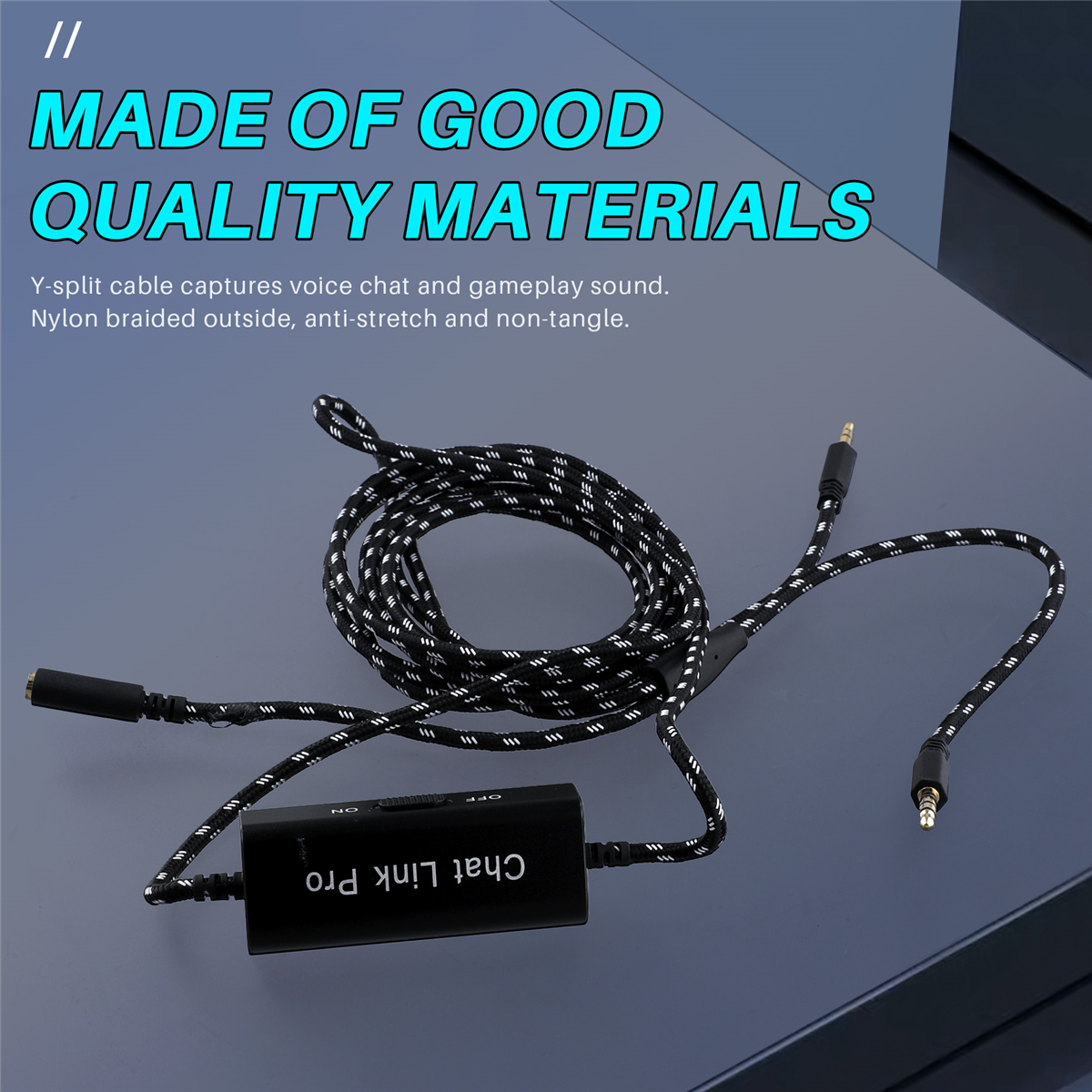 Durable-Design Noise reduction line Chat Link Pro Cable for Elgato HD60 X