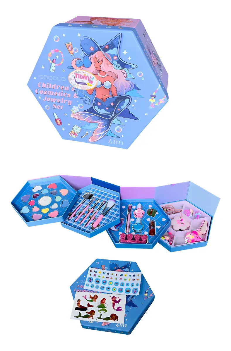 Miniatura: KIT DE MAQUILLAJE Y JOYERÍA INFANTIL 4 EN 1