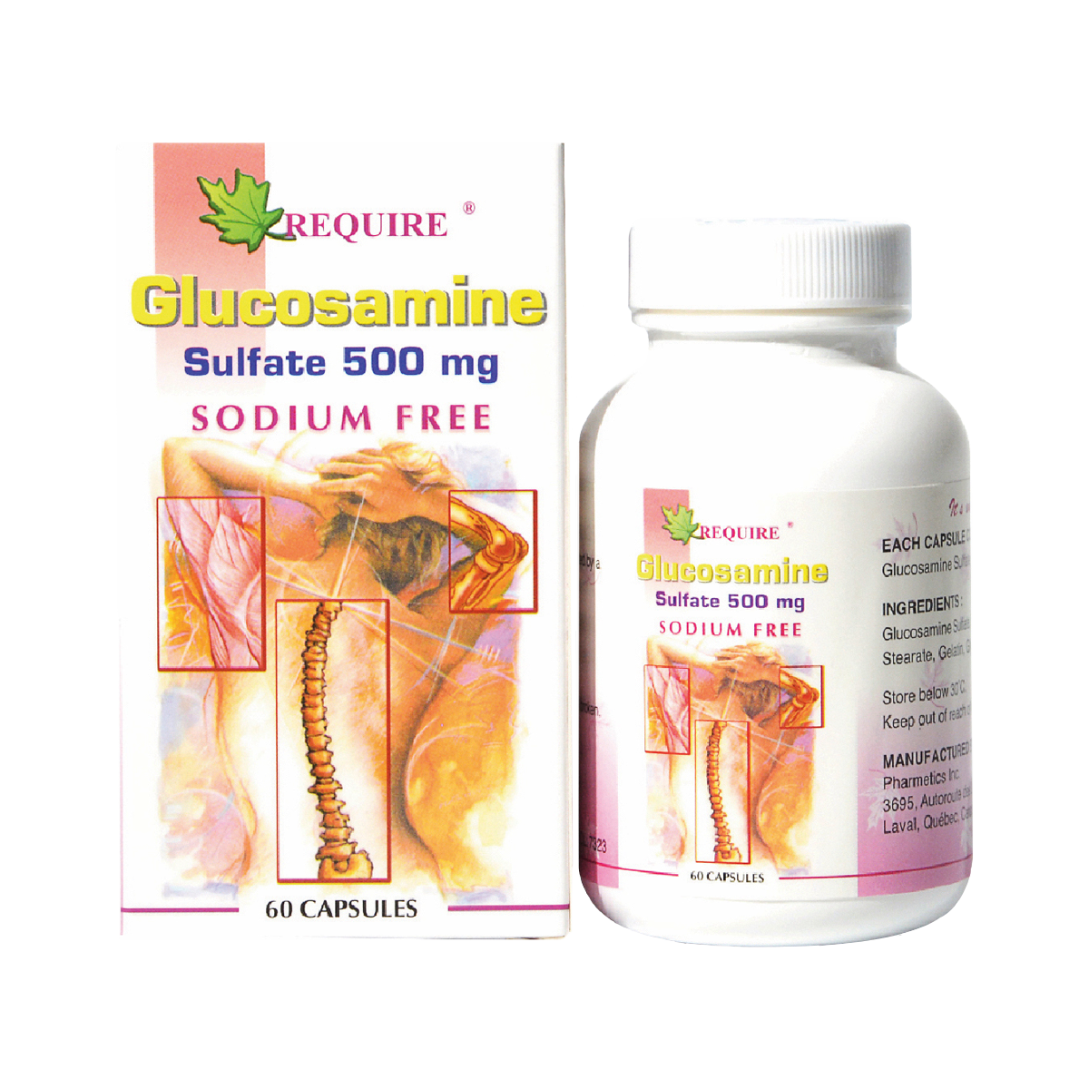 Glucosamine Sulfate 500mg, 60 Tablets - Made in USA (Buy 1 Get 1 Free)