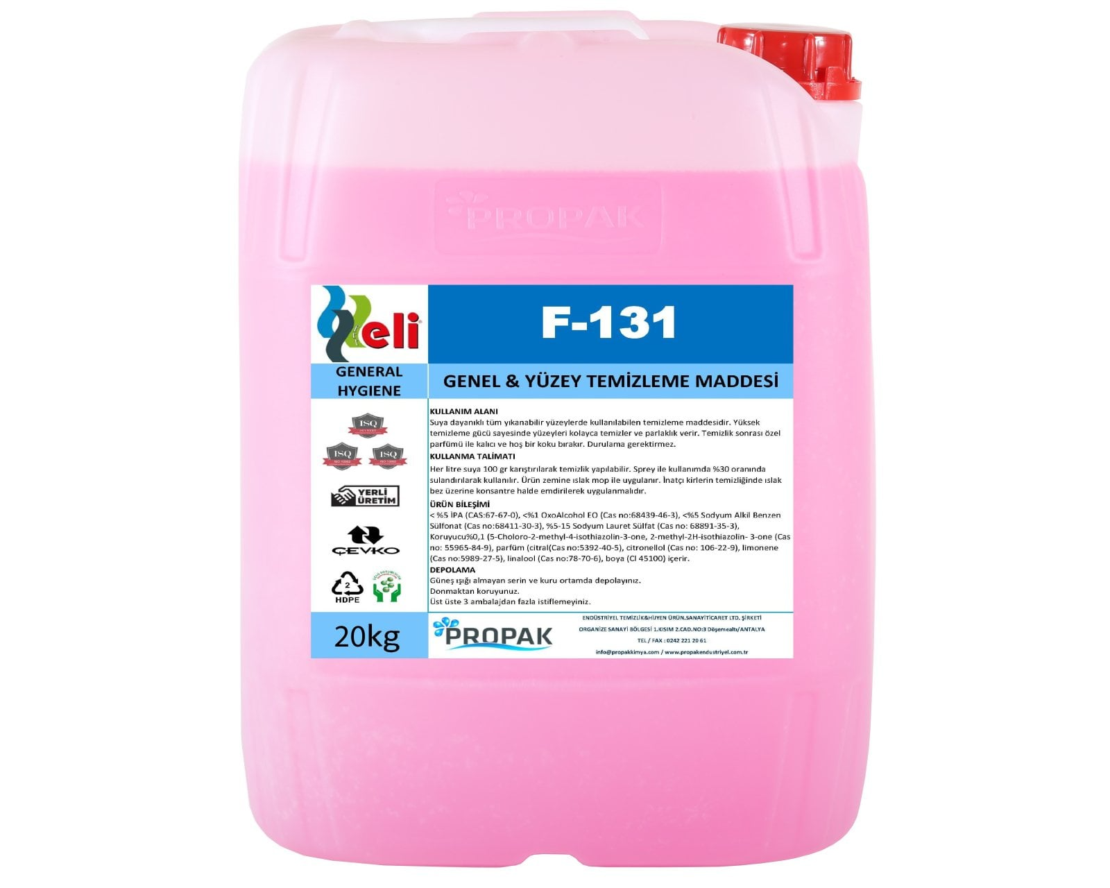 F-131 RYN ELİ Parfümlü Genel & Yüzey Temizlik Maddesi