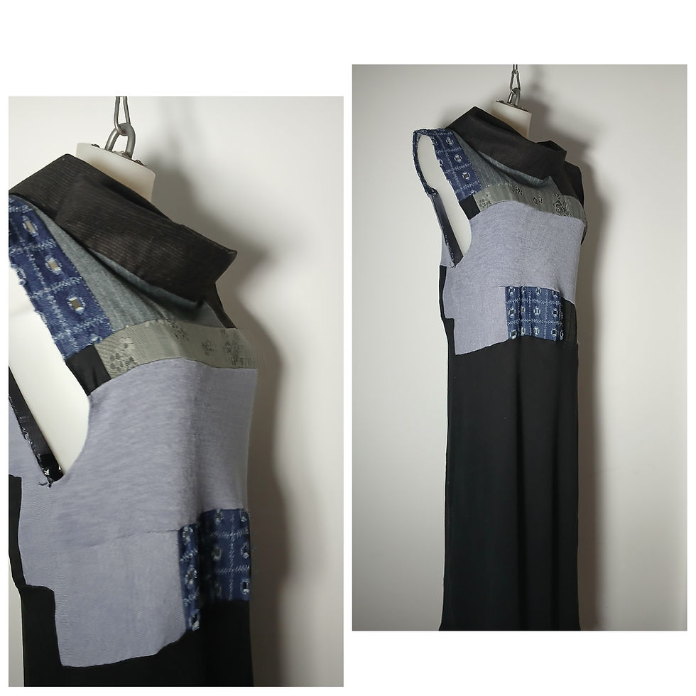 Thumbnail: Avant-Garde Patchwork Style A line Dress