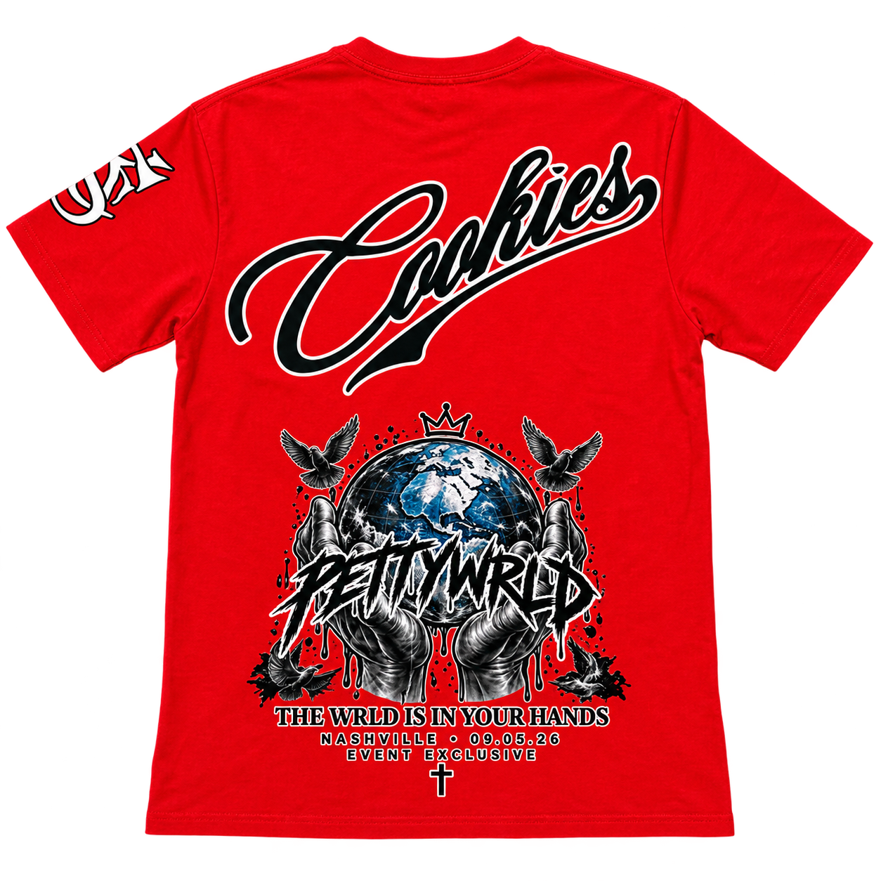 COOKIES X PETTYWRLD - THE WRLD IS IN YOUR HANDS TEE