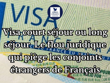 Visa court séjour ou long séjour ? Le flou juridique qui piège les conjoints étrangers de Français