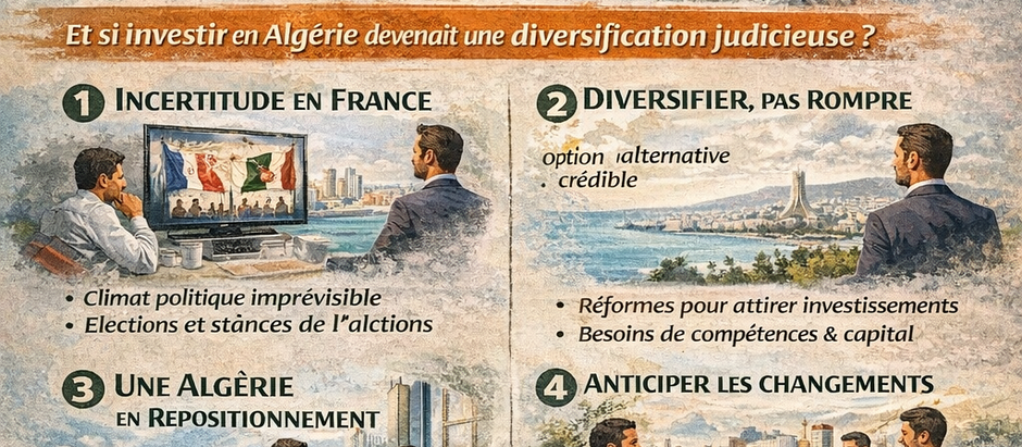 Pourquoi commencer à investir en Algérie aujourd’hui, une option stratégique pour les Algériens de France