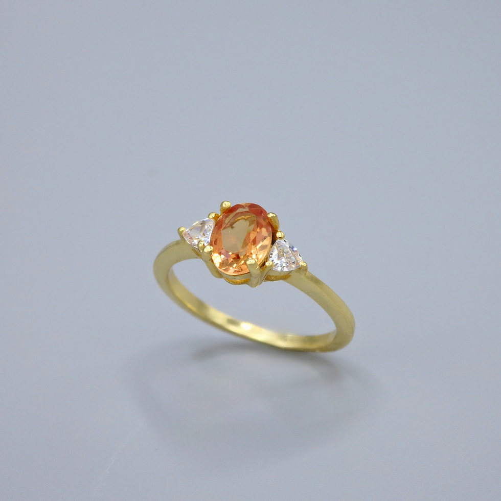 Thumbnail: Orange Tourmaline Ring