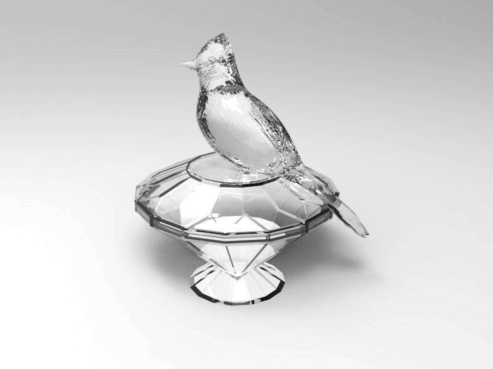 Bird 03 Diamond-Shaped Urn