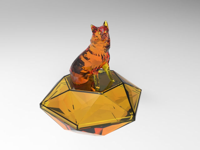 Thumbnail: Dog 09 Hexagon-Shaped Urn (Alaskan Malamute  阿拉斯加雪橇犬)
