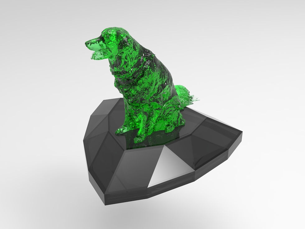 Thumbnail: Dog 07 Triangle-Shaped Urn (Golden Retriever 金毛尋回犬)