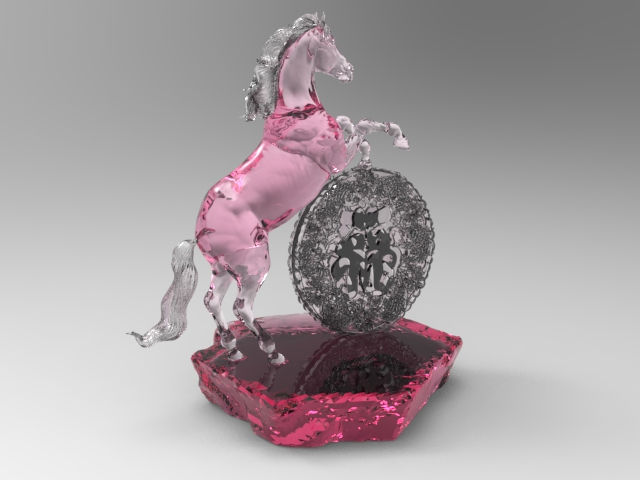 Thumbnail: horse 7 lucky 2 Crystal Stand (馬上有福)
